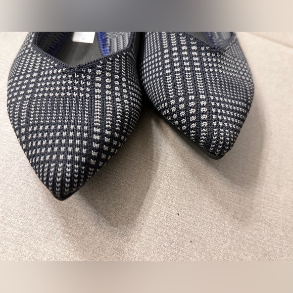 Rothy's Black and Blue Flats Glen Plaid Retired Unicorn - Picture 5 of 7